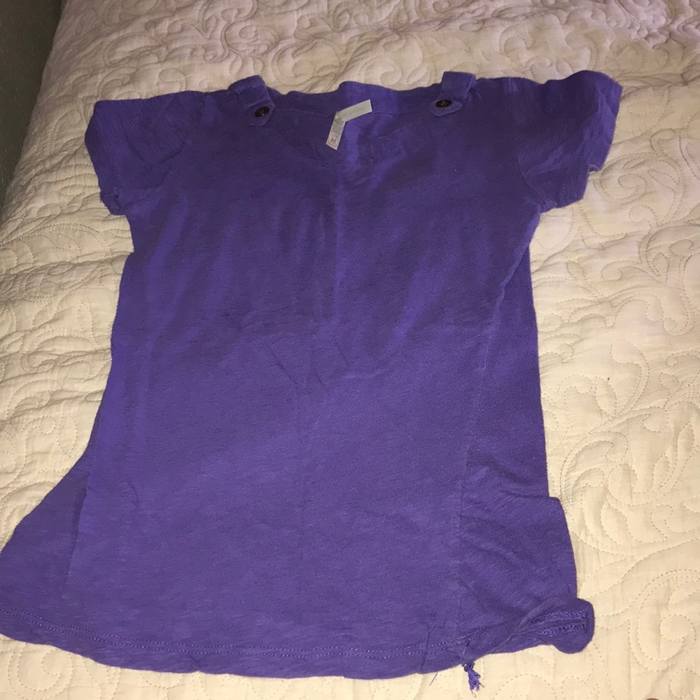 Color story purple button shirt